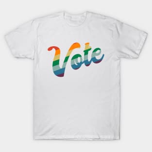 Rainbow Vote Vintage Retro T-Shirt